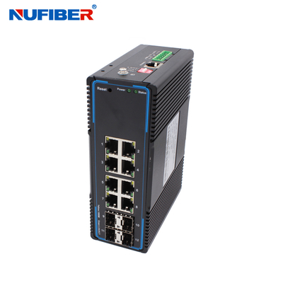 Endüstriyel Ethernet 4*1000M Yönetilen SFP Anahtarı 24V Güç Kaynağı