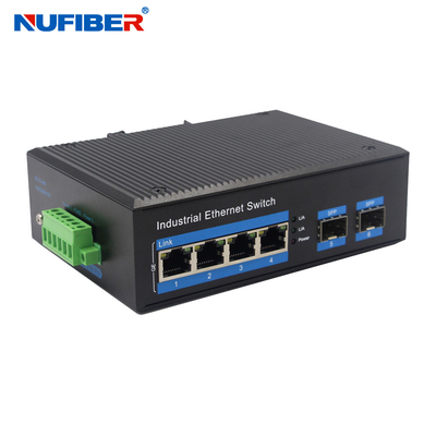 Endüstriyel POE SFP Ethernet Anahtarı 4x10/100/1000M POE Bağlantı Noktasından 2x1000M SFP Bağlantı Noktasına 48V